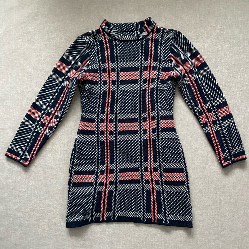Venus vintage 90s plaid knit dress.